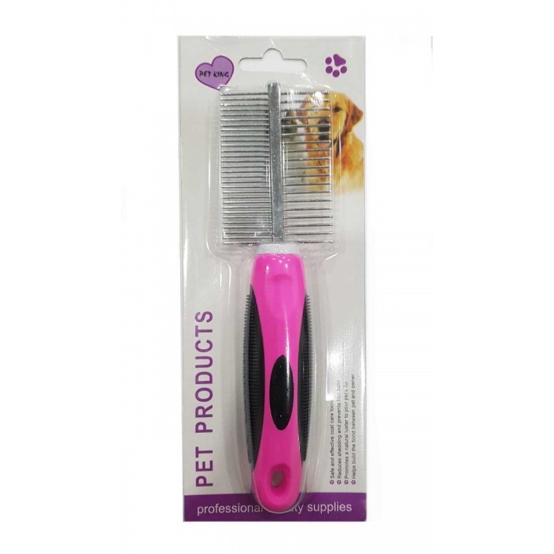 Double Steel Comb - Handle